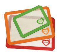 Baking mat Set of 3 - Two full size silicone mats &amp; One half size baking mat Professional Grade Non Stick Cookie...
