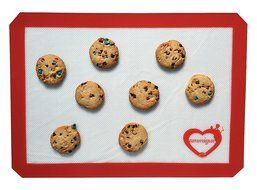 Baking mat Set of 3 - Two full size silicone mats &amp; One half size baking mat Professional Grade Non Stick Cookie... N2