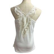 AIMTOPPY Fashion Women Bandage Tank Top Summer Sexy Lace Halter Top Sleeveless Camisole (S, White) N6