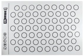 Homankit Silicone Baking Mat for Macarons 63 Circles Black 15-3/4&quot; x 23-5/8&quot;