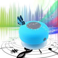 Sinduc Mini Bluetooth Speaker Waterproof Wireless Handsfree for Car Shower Home Mic Blue N2
