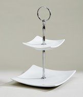 2 Tier Ceramic Server Stand