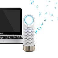 Rubility Portable Bluetooth Speaker Wireless Mini Speaker with Blue Light TF Cards White N2