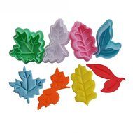 FOUR-C Cookie Cutters Leaves Model Cookie Molds Cutter Set for Cookie Design Color Colorful