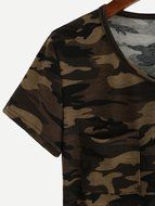 AIMTOPPY Fashion Women Camouflage Print Loose Short Sleeve Blouse Casual Tops T-Shirt (M, Camouflage) N4