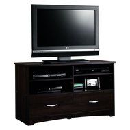 Sauder Beginnings TV Stand with Drawers, Cinnamon Cherry