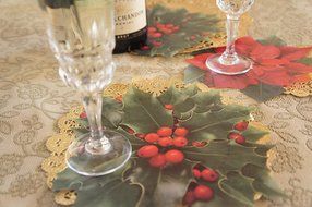 EuroQuest Imports Poinsettia Parchment Leaves, Set of 20 N3