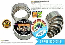 K&amp;S Artisan The BEST Heavy Duty Cookie Cutters 11 Piece Round Biscuit Cutter Set For Pastry Donuts English Muffin... N7