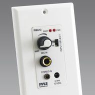 Pyle Bluetooth In-Wall Receiver, Wall Plate Audio Control Amplifier (USB, Microphone &amp; Aux Inputs) N4