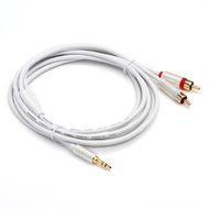 BlueRigger 3.5mm to RCA (2) Stereo Audio Cable (8 Feet) N2