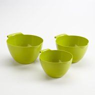 Linden Sweden 3-Piece Mixing Bowl Set, Green Apple
