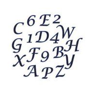 FMM Upper Case Script Alphabet &amp; Number Tappit Cutters Set