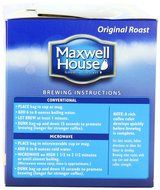 Maxwell House Coffee Singles,Original Roast 19-Count Single Serve Bags Net Wt 3 Oz (Pack of 4) N2