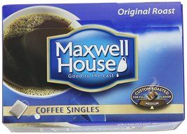 Maxwell House Coffee Singles,Original Roast 19-Count Single Serve Bags Net Wt 3 Oz (Pack of 4) N5