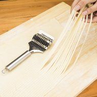 Aikoi Stainless Steel Noodle Lattice Roller Docker Dough Cutter Pasta Spaghetti Make Tool N6