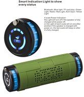 eHub Portable 20W Waterproof Bluetooth Speakers with 10000 mAh Rechargeable Battery, Green N3