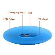 Mini Rugby Shape Wireless Bluetooth Speaker Support USB Drive/TF Card/Hands-free Call (Blue) N4