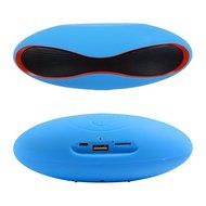 Mini Rugby Shape Wireless Bluetooth Speaker Support USB Drive/TF Card/Hands-free Call (Blue) N6