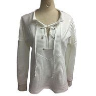 AIMTOPPY New Womens Casual Long Sleeve Hoodie Sweatshirt Jumper Pullover Tops Shirt Coat (XL, White) N5