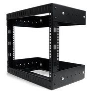 StarTech RK812WALLO 8U Open Frame Wall Mount Equipment Rack - 12-Inch Deep (Black) N36