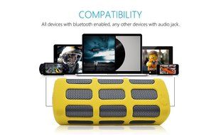 Elala Bluetooth Speaker, Portable Wireless Speaker with Built-in 7000mAh Power Bank, Mic, Enhanced Bass, Waterproof... N10