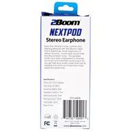 2BOOM Next Pod Wired Earbuds with Microphone and Volume Control Blue N3