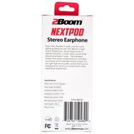 2BOOM Next Pod Wired Earbuds with Microphone and Volume Control Blue N12