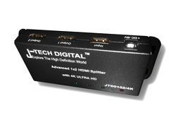 J-Tech Digital JTD-MINI-1x2SP 2 Port 1X2 Powered Hdmi Super Mini Splitter for Full Hd 1080P with 3D Capability N12