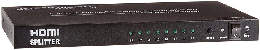 J-Tech Digital JTD-MINI-1x2SP 2 Port 1X2 Powered Hdmi Super Mini Splitter for Full Hd 1080P with 3D Capability N20