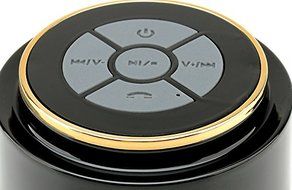 Bluetooth Waterproof Speaker - Music Control, Call Answering, Mic, Suction Cup, IP67 Waterproof Rating N4