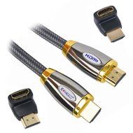 High Speed HDMI Cable 6Ft by EXHEED&reg; - Latest Ultra HD 4k 2160p Pro Series Premium Elite Braided Gold Plated for... N9