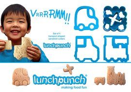 Lunch Punch Transport Shape Sandwich Cutters (Set of 4) N3