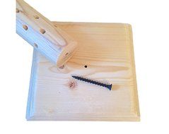 96 Hole Solid Wood Cake Pop Stand and Lollipop Holder Display (Square Base) N2