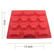 Mehome 14-cavity Silicone Mold Dog Paws Bones Fish for Soap, Bread, Loaf, Muffin, Brownie, Cornbread, Cheesecake... N2
