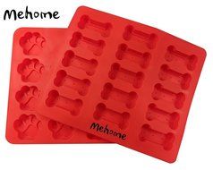 Mehome 14-cavity Silicone Mold Dog Paws Bones Fish for Soap, Bread, Loaf, Muffin, Brownie, Cornbread, Cheesecake... N5
