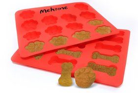Mehome 14-cavity Silicone Mold Dog Paws Bones Fish for Soap, Bread, Loaf, Muffin, Brownie, Cornbread, Cheesecake... N10