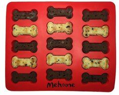 Mehome 14-cavity Silicone Mold Dog Paws Bones Fish for Soap, Bread, Loaf, Muffin, Brownie, Cornbread, Cheesecake... N11