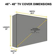 Outdoor TV Cover, Black Weatherproof Universal Protector for 46'' - 48'' LCD, LED, Plasma Television Sets - Compatible...