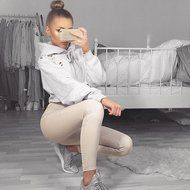 AIMTOPPY Women Hoodie Sweatshirt Jumper Sweater Crop Top Sports Pullover Tops (S) N3