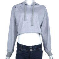 AIMTOPPY Women Hoodie Sweatshirt Jumper Sweater Crop Top Sports Pullover Tops (S) N4