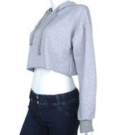 AIMTOPPY Women Hoodie Sweatshirt Jumper Sweater Crop Top Sports Pullover Tops (S) N5