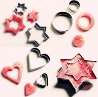 Einfac Stainless Steel Vegetable Cutter Shapes Set (20pcs) Vegetable Fruit Cookie Cutter Mold - Cute for Fun Food N5