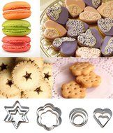Einfac Stainless Steel Vegetable Cutter Shapes Set (20pcs) Vegetable Fruit Cookie Cutter Mold - Cute for Fun Food N6