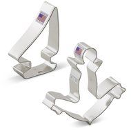 Ann Clark Nautical Cookie Cutter Set - 2 Piece - Sailboat and Anchor - Tin Plated Steel