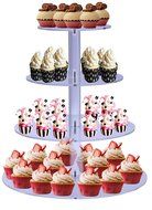 BonNoces Premium Four 4-Tier Crystal Clear Acrylic Glass Round Wedding Cake Stand Cupcake Tree for Wedding Cupcakes... N2