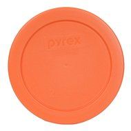 Pyrex Orange 2 Cup 4.5&quot; Round Storage Cover #7200-PC for Glass Bowls - 2 Pack N2