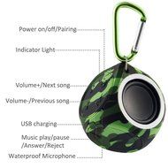 Waterproof Bluetooth Speakers,Audio Monster Mini Portable Mountaineering Speaker V4.1 with Hook for iPhone Samsung... N4