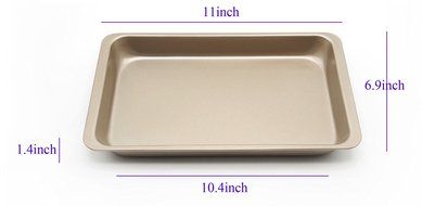 SS&amp;CC Non Stick 11 Inch Oven Baking and Cookie Sheet Heavy-gauge Steel (golden) N3