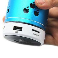 Smileto New Pattern Mini Bluetooth Speaker Apple LED Light Wireless Smart Hands Free Speaker With FM Radio Support... N15