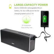 ZONV Portable Wireless Bluetooth Speaker 20W Output HD Bass Built-in Mic,Dual-Driver Portable Speakerphone with... N3